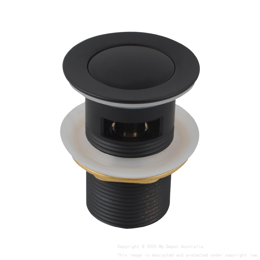 Matt Black 32/40mm Solid Brass Basin Pop Up Waste with Overflow