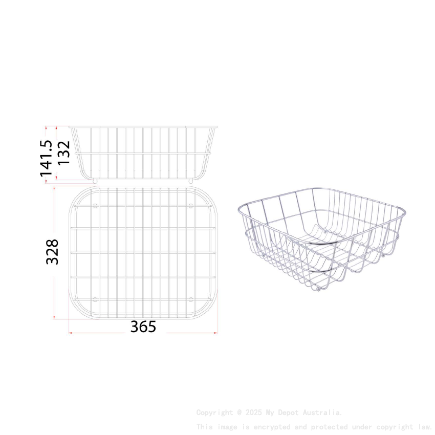 Durable Stainless Steel Basket for Storage and Organization
