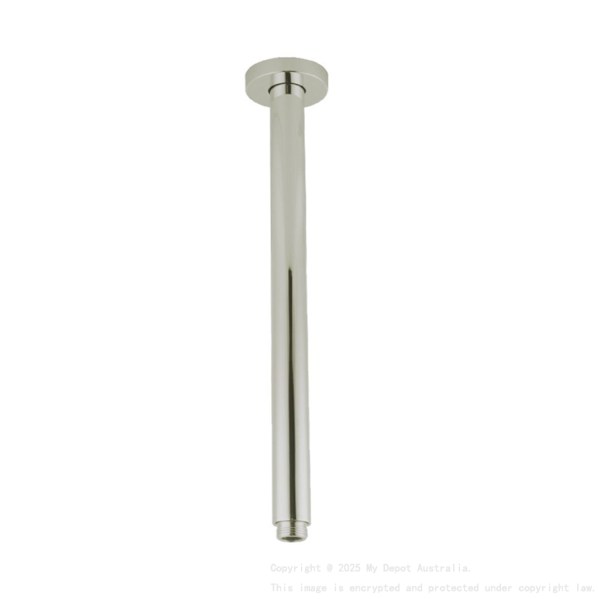 Pentro Brushed Nickel Round Ceiling Shower Arm 200mm