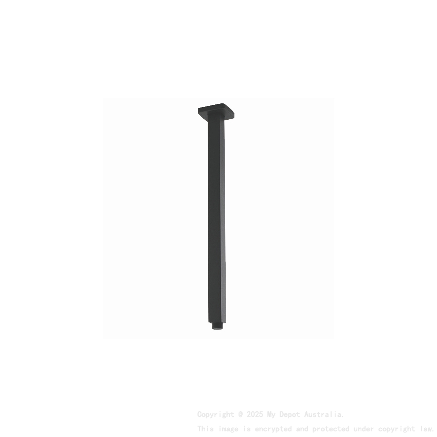 Cavallo Gun Metal Grey Square Ceiling Shower Arm 400mm