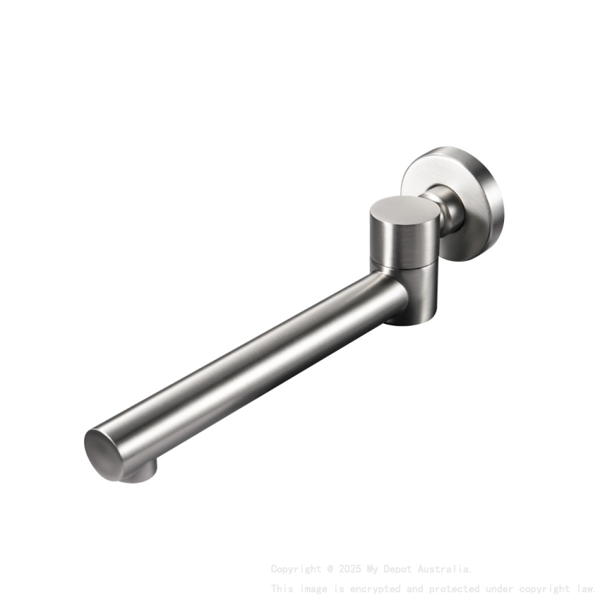 Pentro Brushed Nickel  Swivel Round Bath Spout