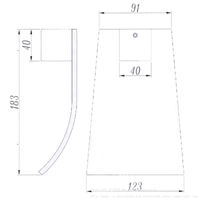 Esperia Gun Metal Grey Square Bath Spout