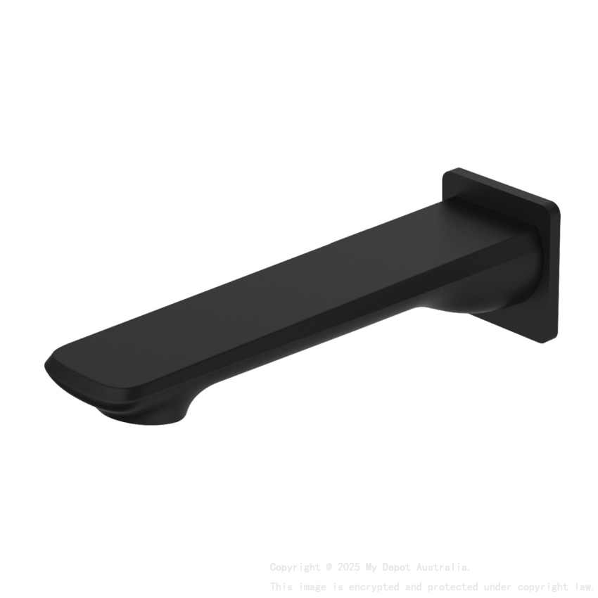 Esperia Matte Black Wall Bath / Spout
