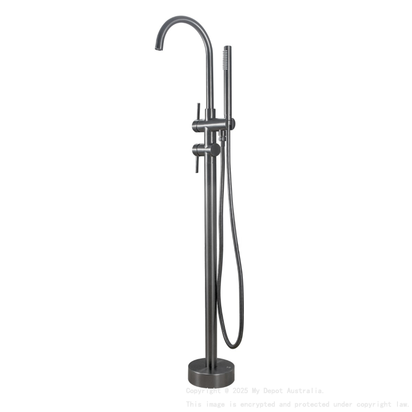 Pentro Gun Metal Grey Free Standing Spout & Shower