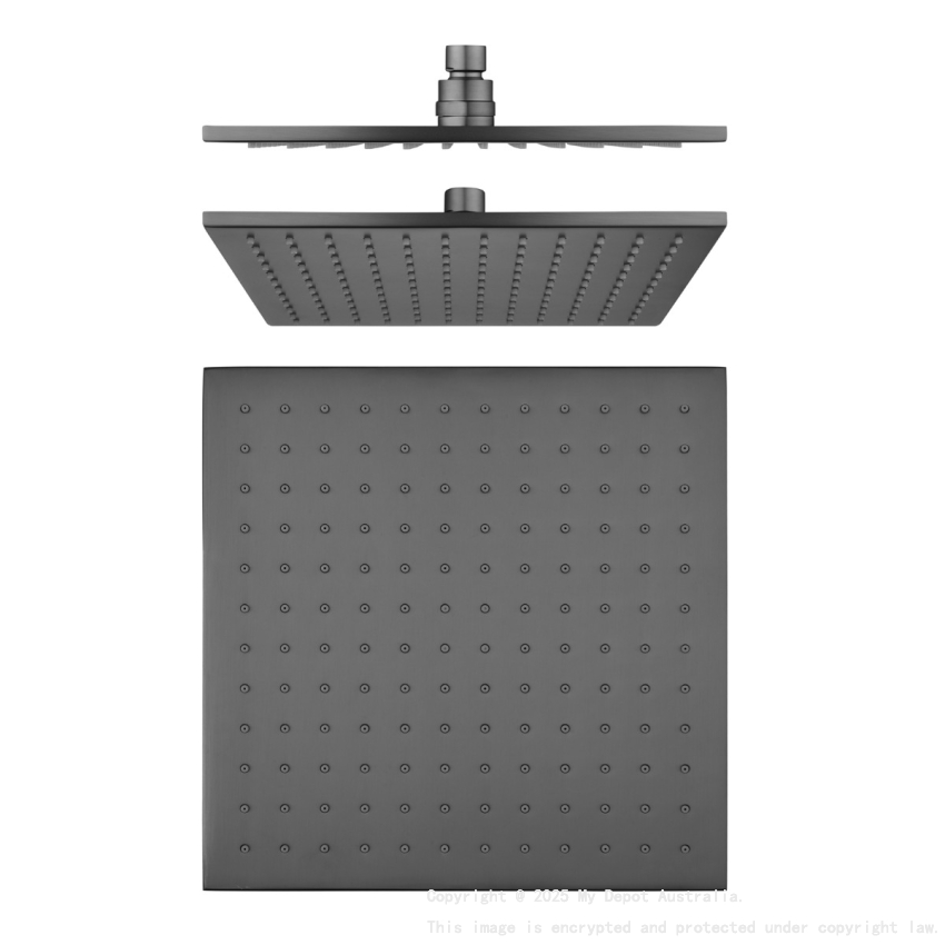 Cavallo 10″ Gun Metal Grey Soild Brass Shower Head