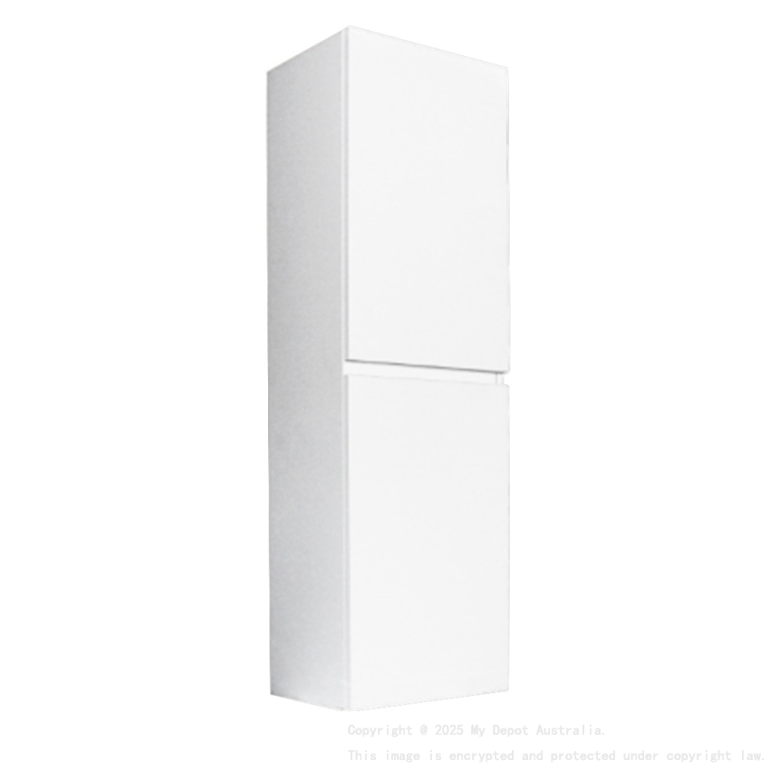 1350mm Matte White MDF Cabinet Bathroom Vanity 2 Doors Tall Boy