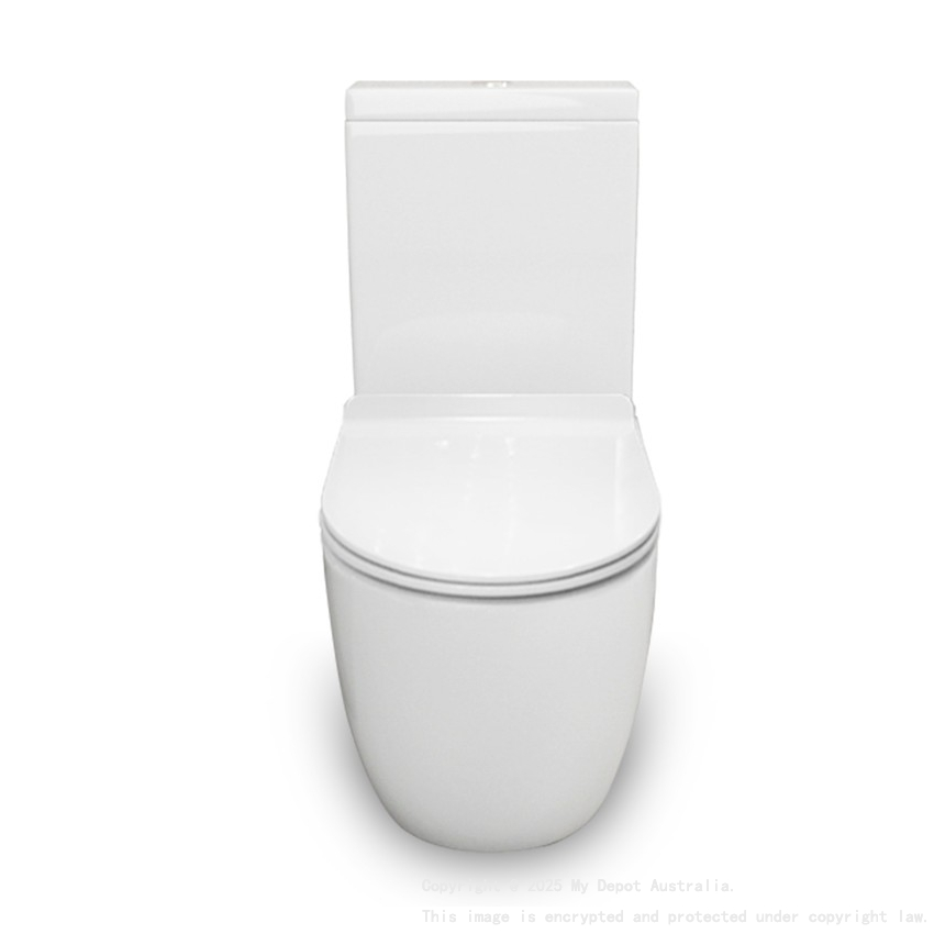 Two piece toilet Rimless flush