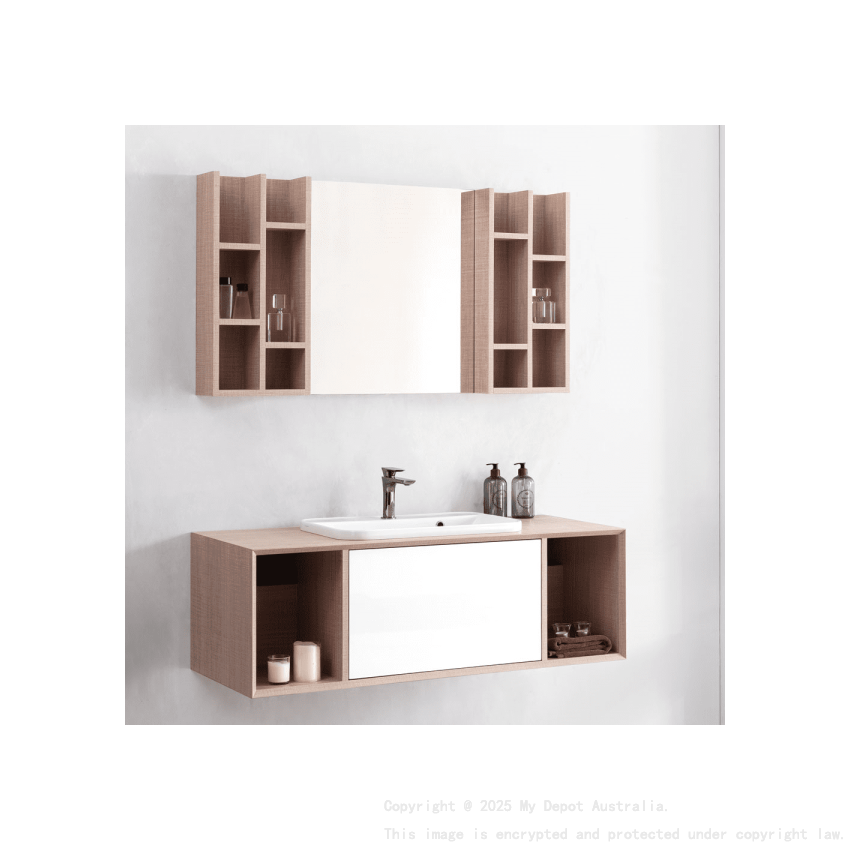 1200*540*400mm Wall Hung Northern Alder Woodgrain Vanity With Cosy 60 Basin Cabinet Only