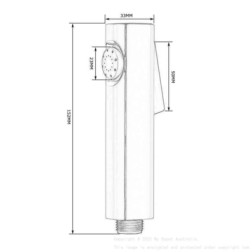 Round Chrome ABS Toilet Bidet Spray Kit With 304 Stainless Steel Hose