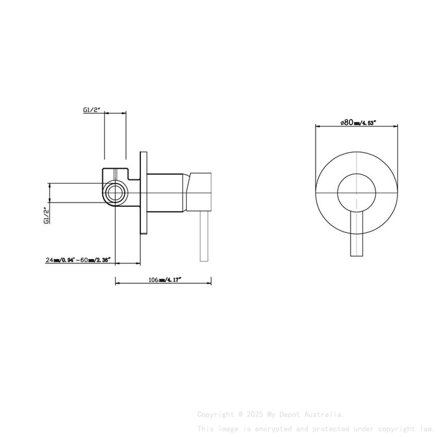 Pentro Brushed Yellow Gold Round Shower Mixer Tap