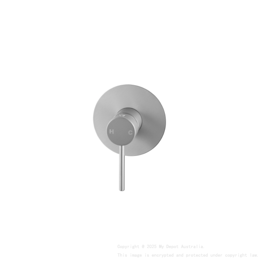 Pentro Brushed Nickel Round Shower Mixer Tap