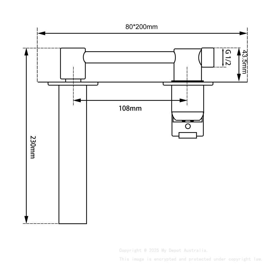 Cavallo Matte Black Bathtub/Basin Wall Mixer With Spout