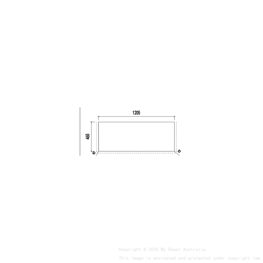1205X465X12mm Calacatta Artic White Solid Surface Stone Top