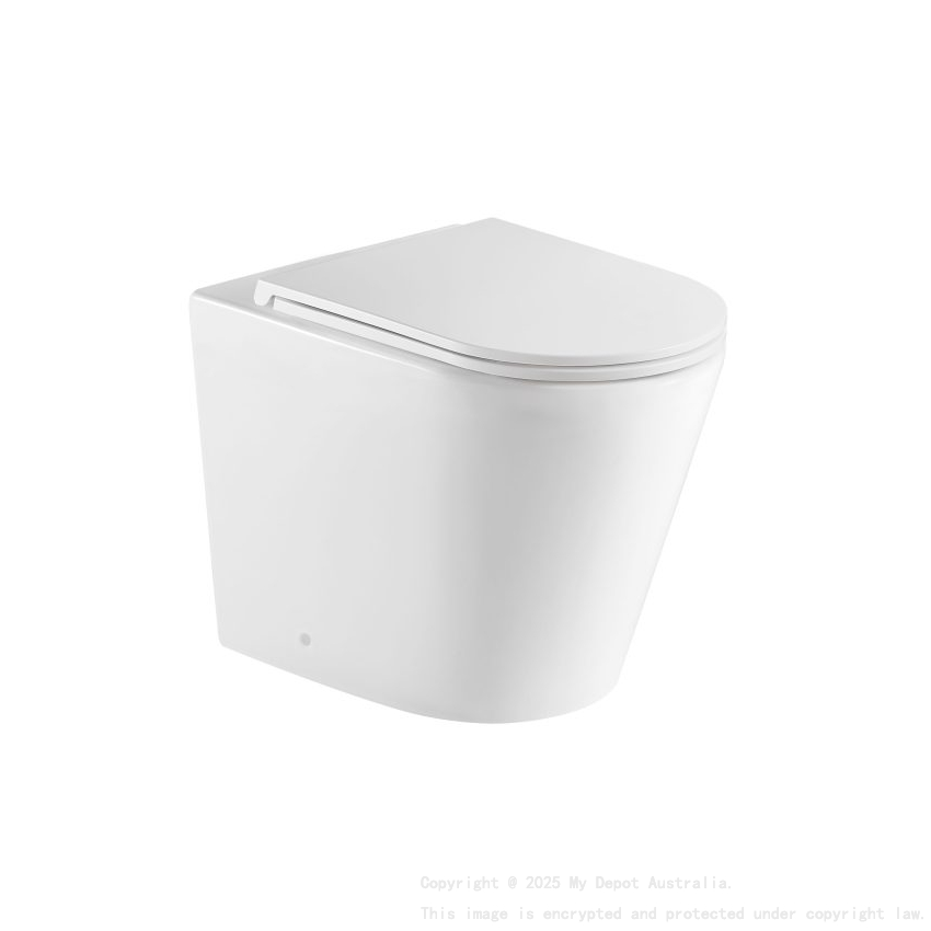 Berlin99 Matt White Floor Pan With Slim Uf Seat Cover Quiet Flushing Technology