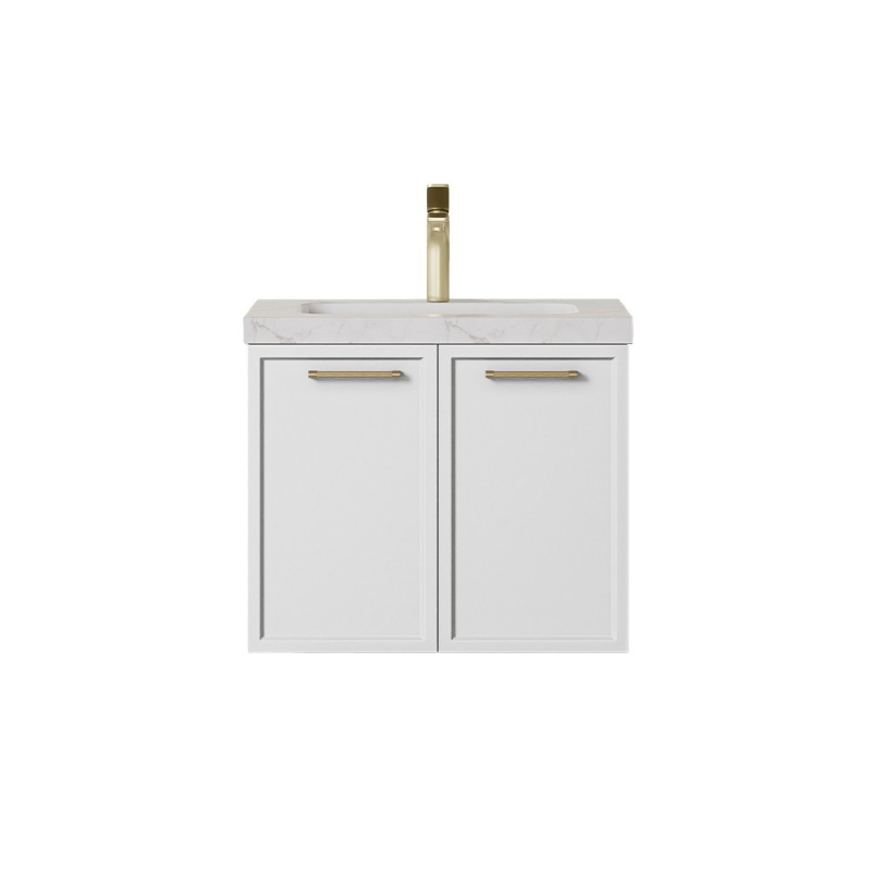 590*455*470mm Kingsley Federation Matte White Wall Hung PVC Cabinet 