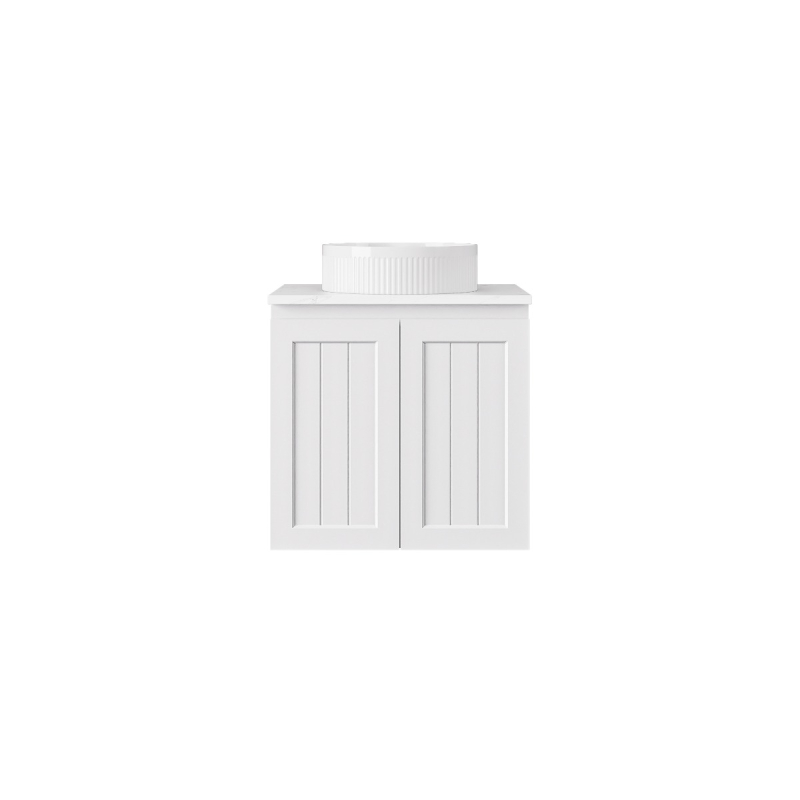 590*455*560mm Matte White Archill Federation Wall Hung Ensuite PVC Cabinet 