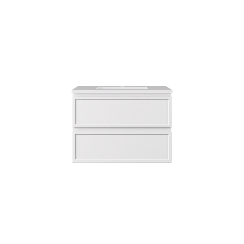 740*455*560mm Matte White Hamilton Federation Wall Hung PVC Cabinet Two Drawers
