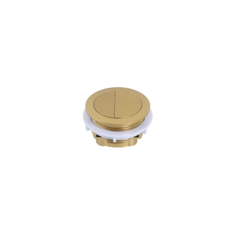 BTW Cistern Brushed Gold Round Button