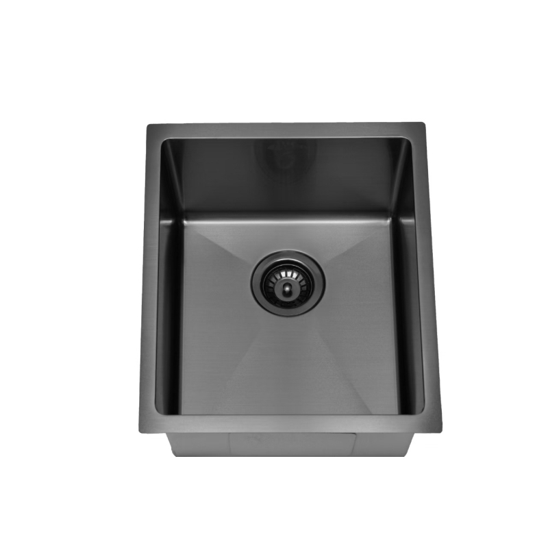 Stainless Steel Undermount Sink (R10 Corner) Gun Metal