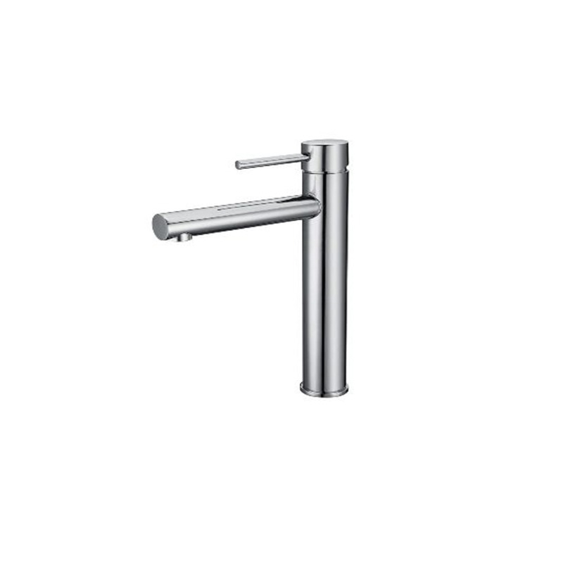 Round Chrome Tower Basin Mixer