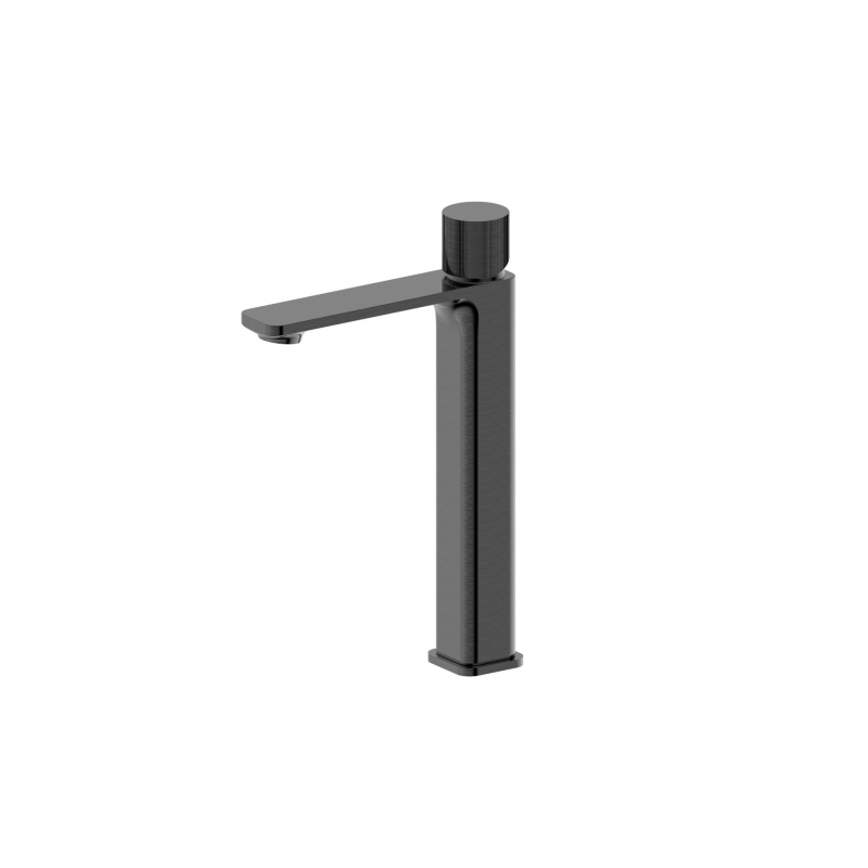 Qi Kasten Tower Basin Mixer Burshed Gun Metal