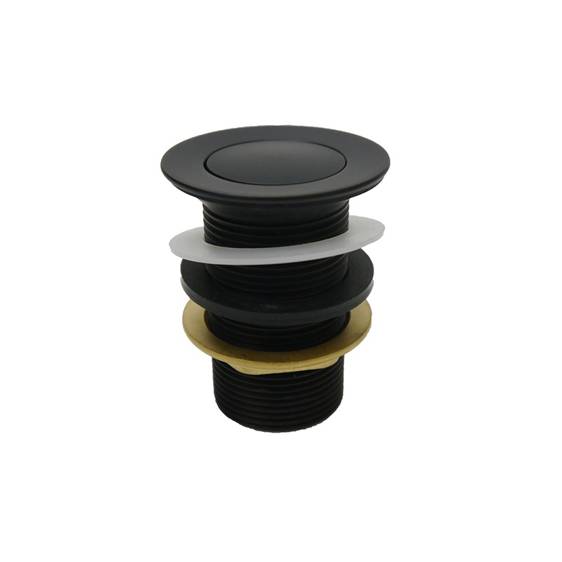 Run Matte Black 32mm Brass Pop Up Waste No Overflow