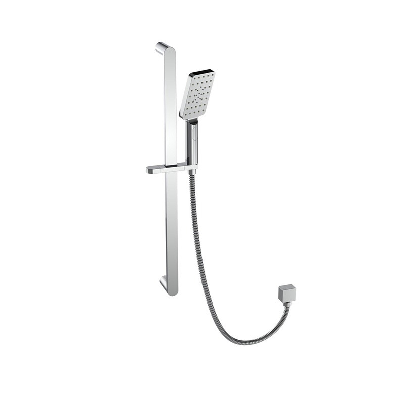 Oval Brass Chrome Sliding Rail Shower 3 Spray Function Hand Shower Head