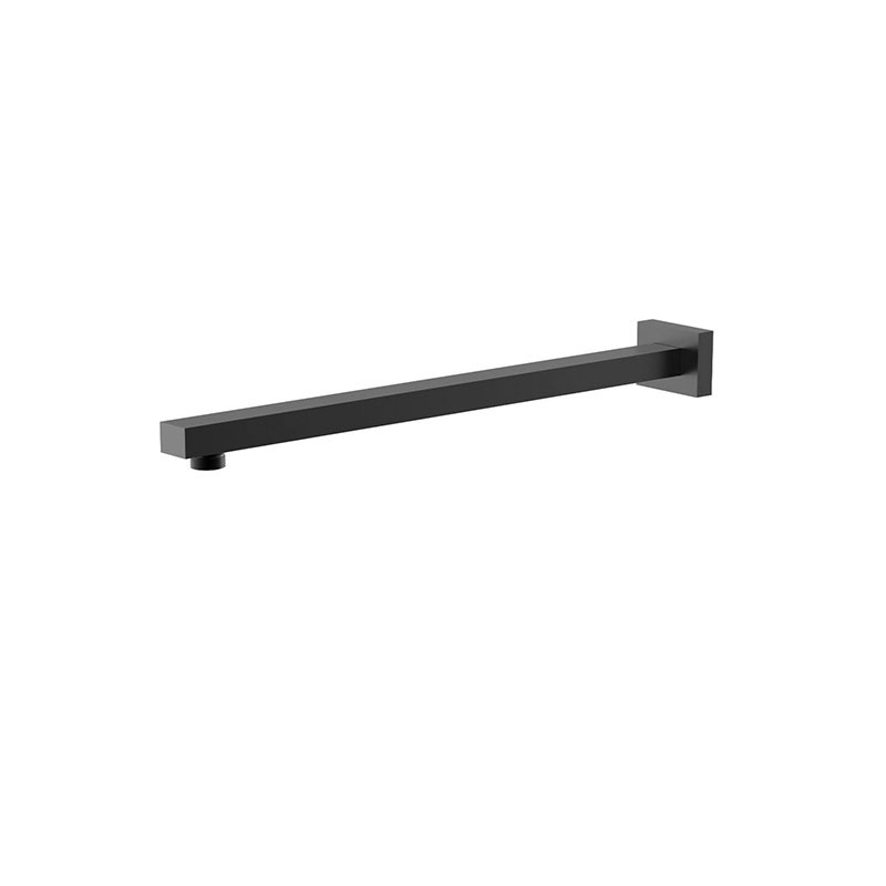 Square Shower Arm 400mm Matte Black