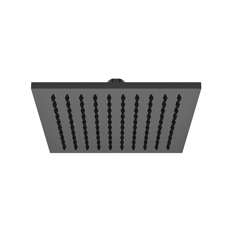 Square Rain Shower Head 200mm Matte Black