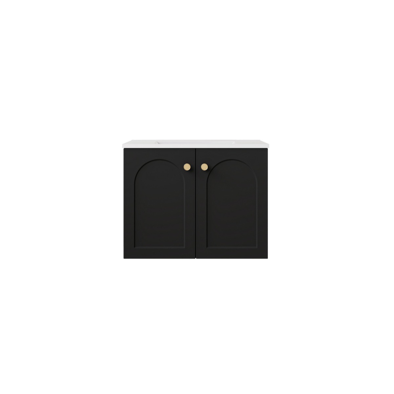 590*455*470mm Matte Black Chester Federation Wall Hung PVC Cabinet