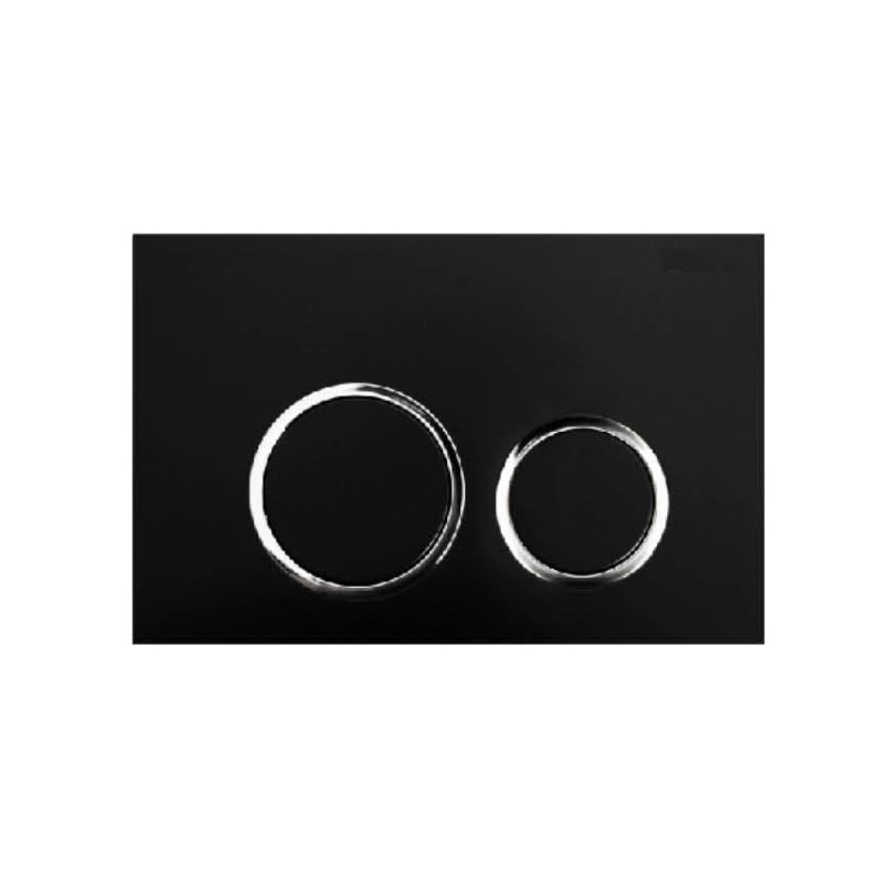 ABS Round Push Plate Black