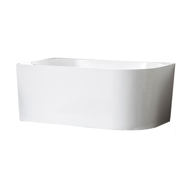1400X750X600mm Gloss White Bingie Skirt Bath Left Coner None Overflow 40mm Waste And Pipe Supplied