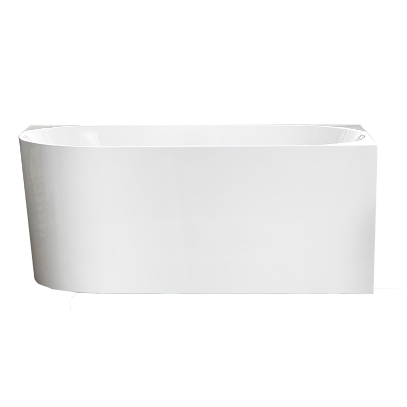 1500X750X600mm Gloss White Bingie Skirt Bath Right Coner None Overflow 40mm Waste And Pipe Supplied