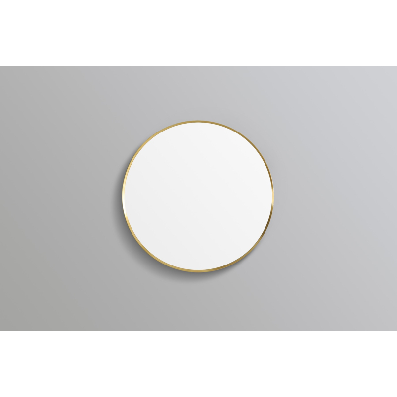 600X600X35mm Burshed Gold Orbis Frame Mirror
