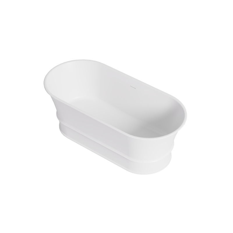 1700X800X680mm Matt White Harold Solid Surface Stone Bath