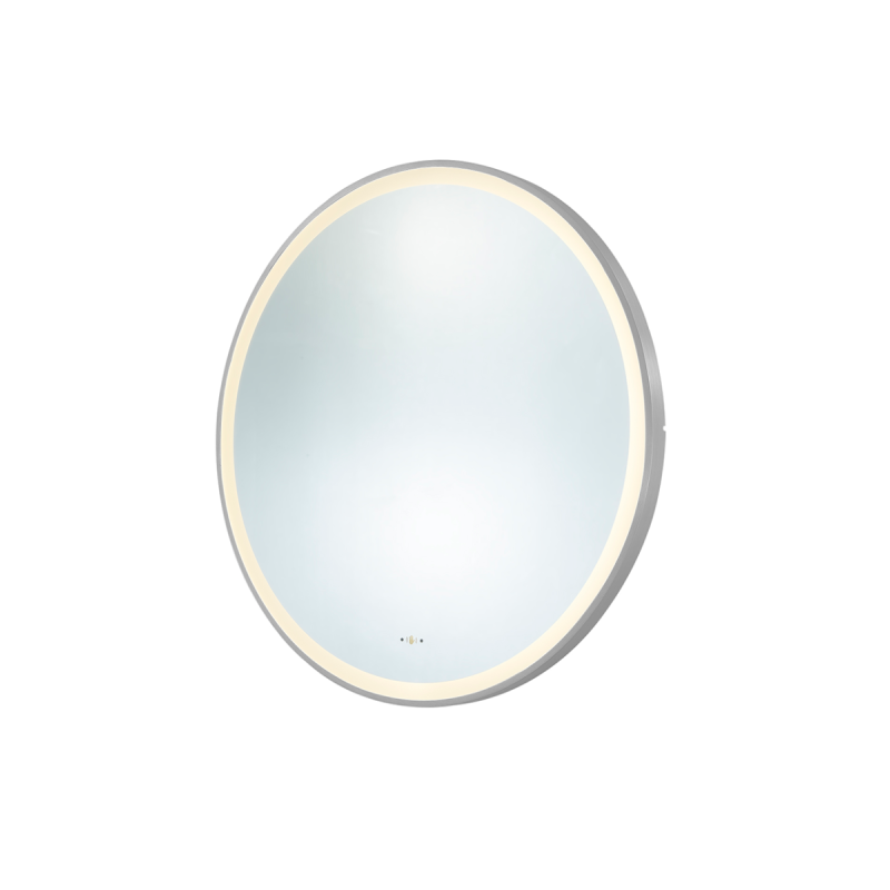600X600X32mm Brushed Nickle Orbis Framed LED Mirror