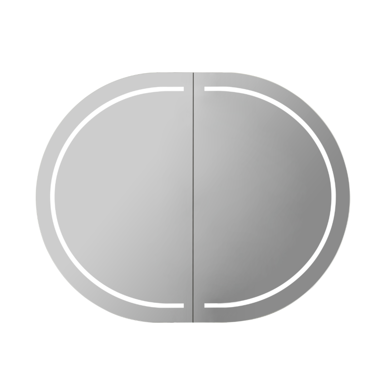 900X600X155mm Allison Pill LED Shaving Cabinet Matte Black