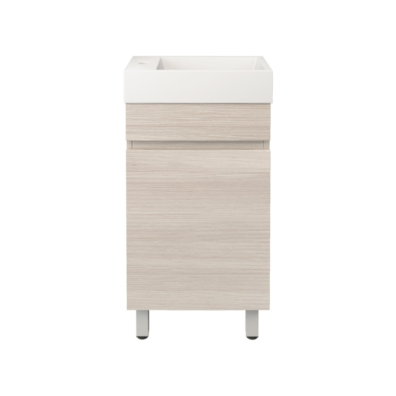 420X250X500mm Camden Modern Free Standing Cabinet Coastal Oak Soft Closing Finger Pull Doors