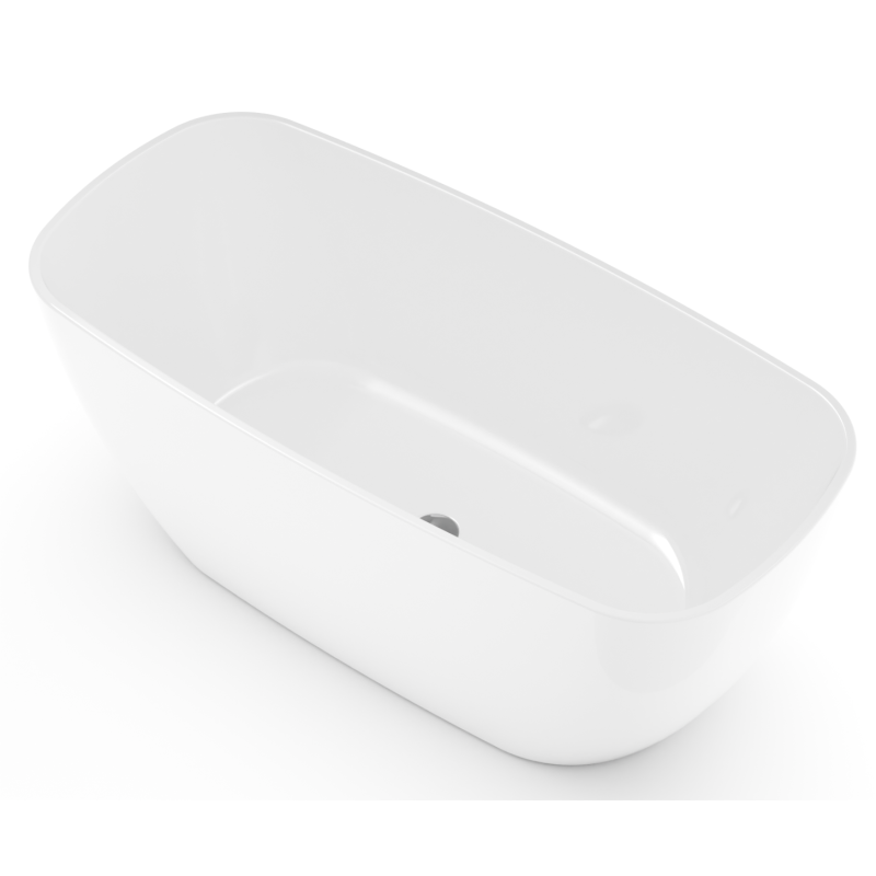 1450*680*580mm Matte White Orta Acrylic Freestanding Bath None Overflow 40mm Waste And Pipe Inlcuded