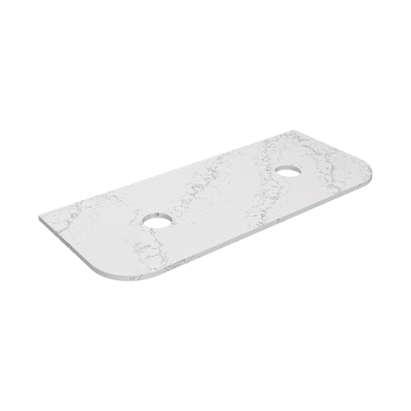 1205X505X20mm Calacatta White (WG486) Zero Silica Engineer Curve Stone Top