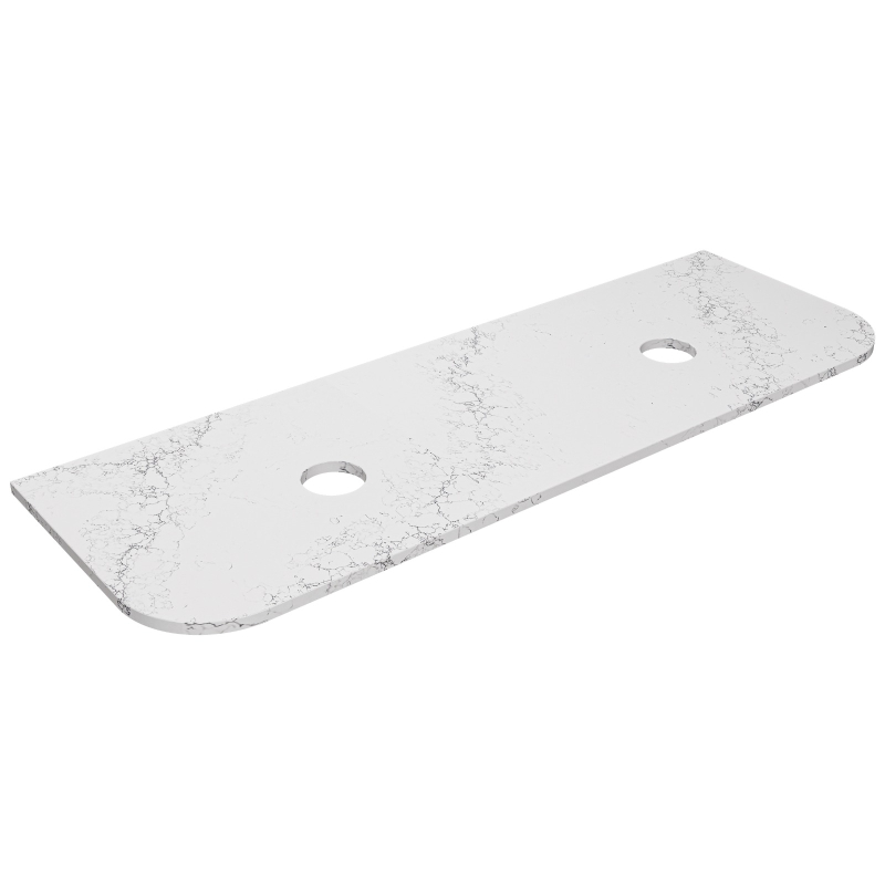 1505X505X20mm Calacatta White (WG486) Zero Silica Engineer Curve Stone Top