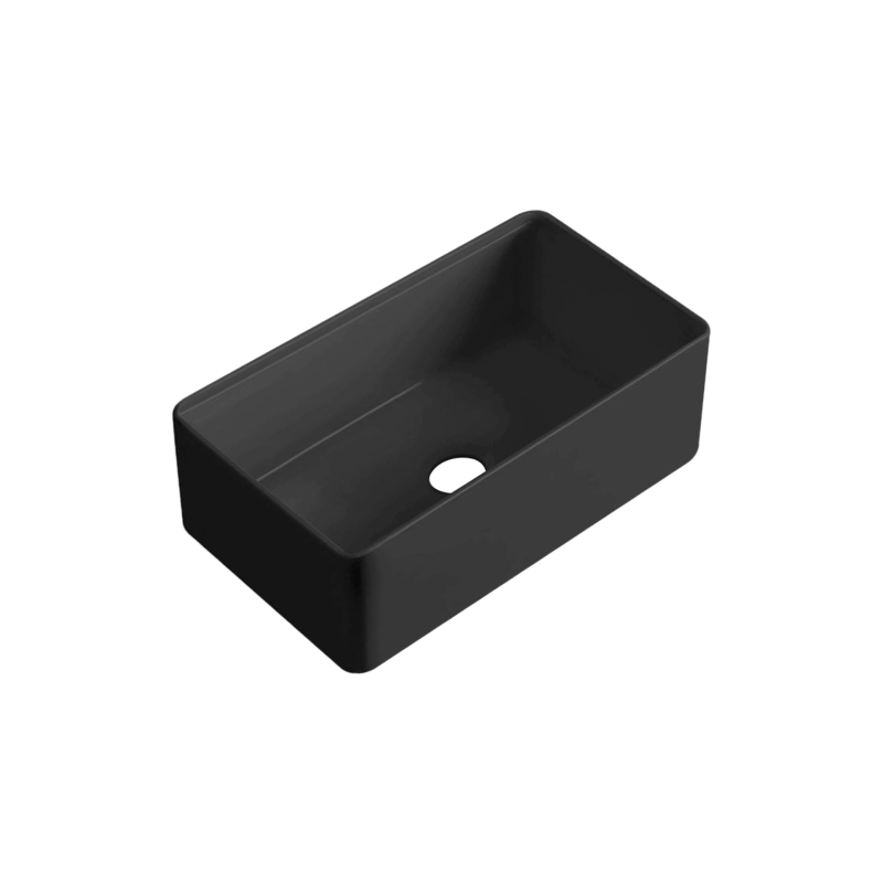 Size:835*459*254mm Bowl Size:799*423*232mm Matte Black Rocca Fine Fireclay Farm House Buttler Sink Single Bowl