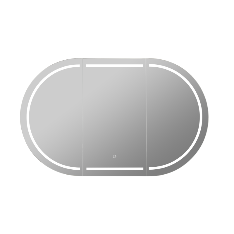 1200X750X155mm Allison Pill LED Shaving Cabinet Matte Black