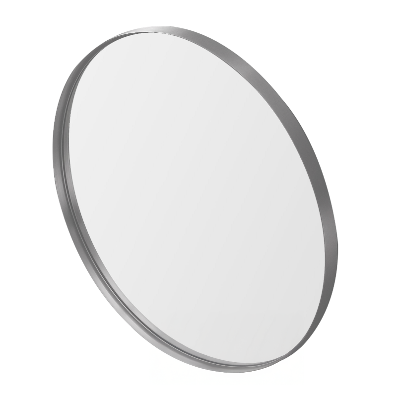 600X600X35mm Burshed Nickel Orbis Frame Mirror