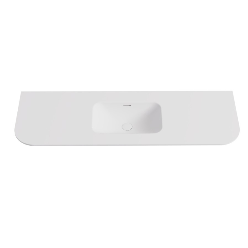 1505X505X140 Matte White Aruro Solid Surface Stone Basin