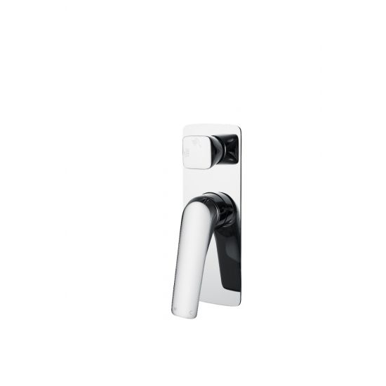 Square Chrome Shower/Bath Wall Mixer with Diverter