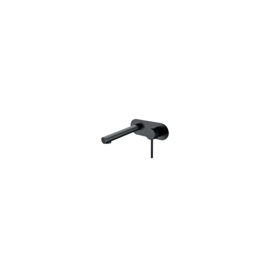 Round Matte Black Bathtub/Basin Wall Mixer With Spout(Color up)