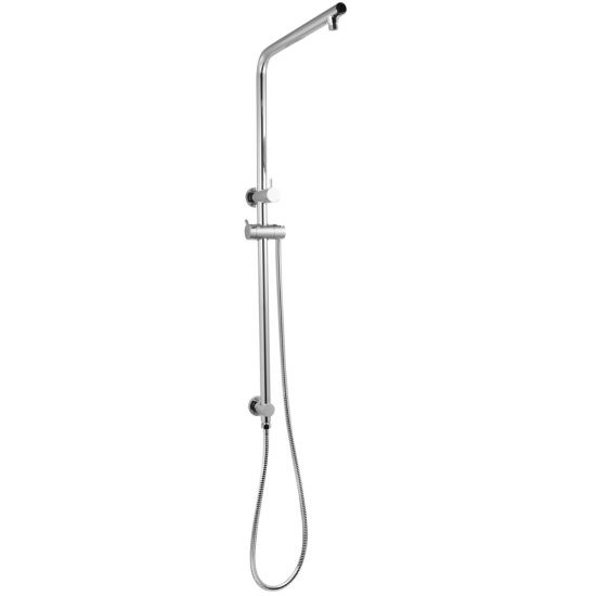 Round Chrome Shower Station(Right Angle) without Shower Head and Handheld Shower
