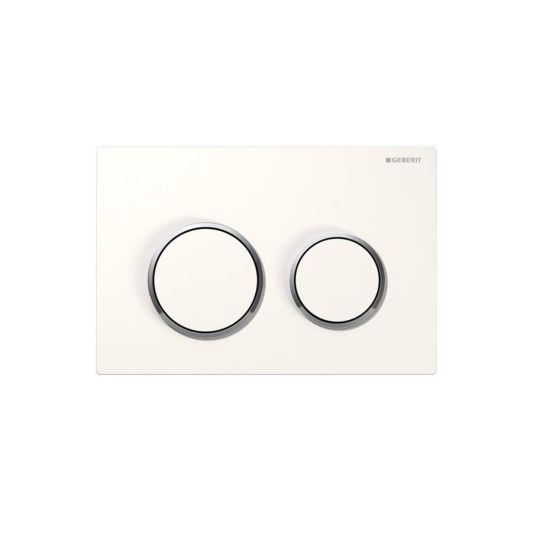 ABS Inwall Cistern Push Button White Plate With Chrome Trim