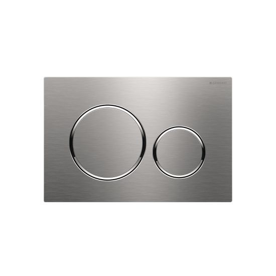 Inwall Cistern Push Button Brushed Stainless Steel with Chrome Trim